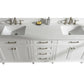 Legion Furniture WLF2280-W Legion Furniture WLF2280-W 80" White Double-Sink Vanity Cabinet with Carrara White Quartz Top WLF2280-CW-QZ