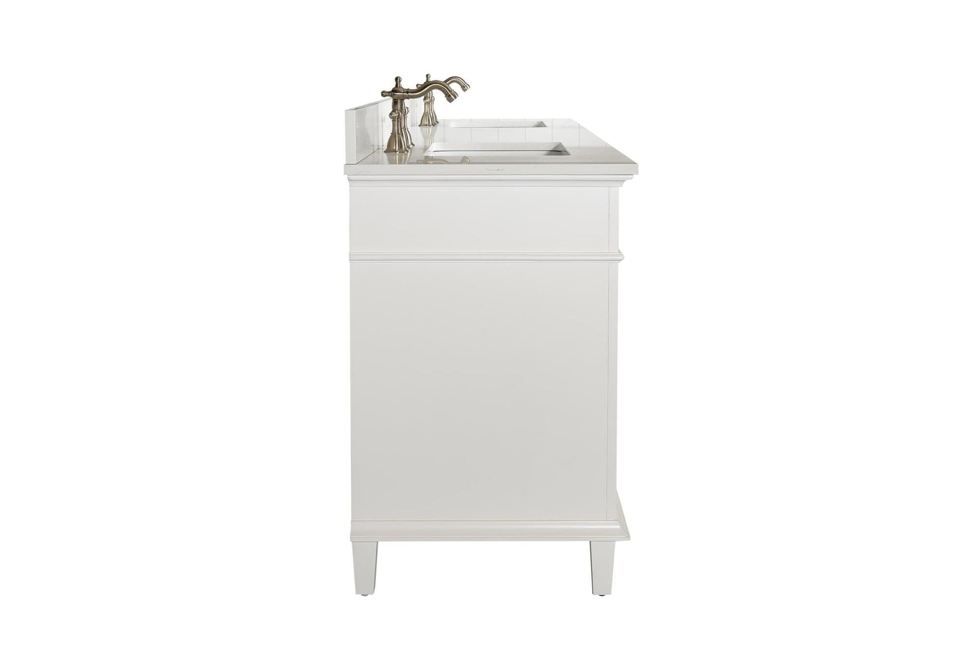 Legion Furniture WLF2280-W Legion Furniture WLF2280-W 80" White Double-Sink Vanity Cabinet with Carrara White Quartz Top WLF2280-CW-QZ