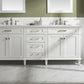 Legion Furniture WLF2280-W Legion Furniture WLF2280-W 80" White Double-Sink Vanity Cabinet with Carrara White Quartz Top WLF2280-CW-QZ