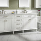 Legion Furniture WLF2280-W Legion Furniture WLF2280-W 80" White Double-Sink Vanity Cabinet with Carrara White Quartz Top WLF2280-CW-QZ