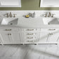 Legion Furniture WLF2280-W Legion Furniture WLF2280-W 80" White Double-Sink Vanity Cabinet with Carrara White Quartz Top WLF2280-CW-QZ