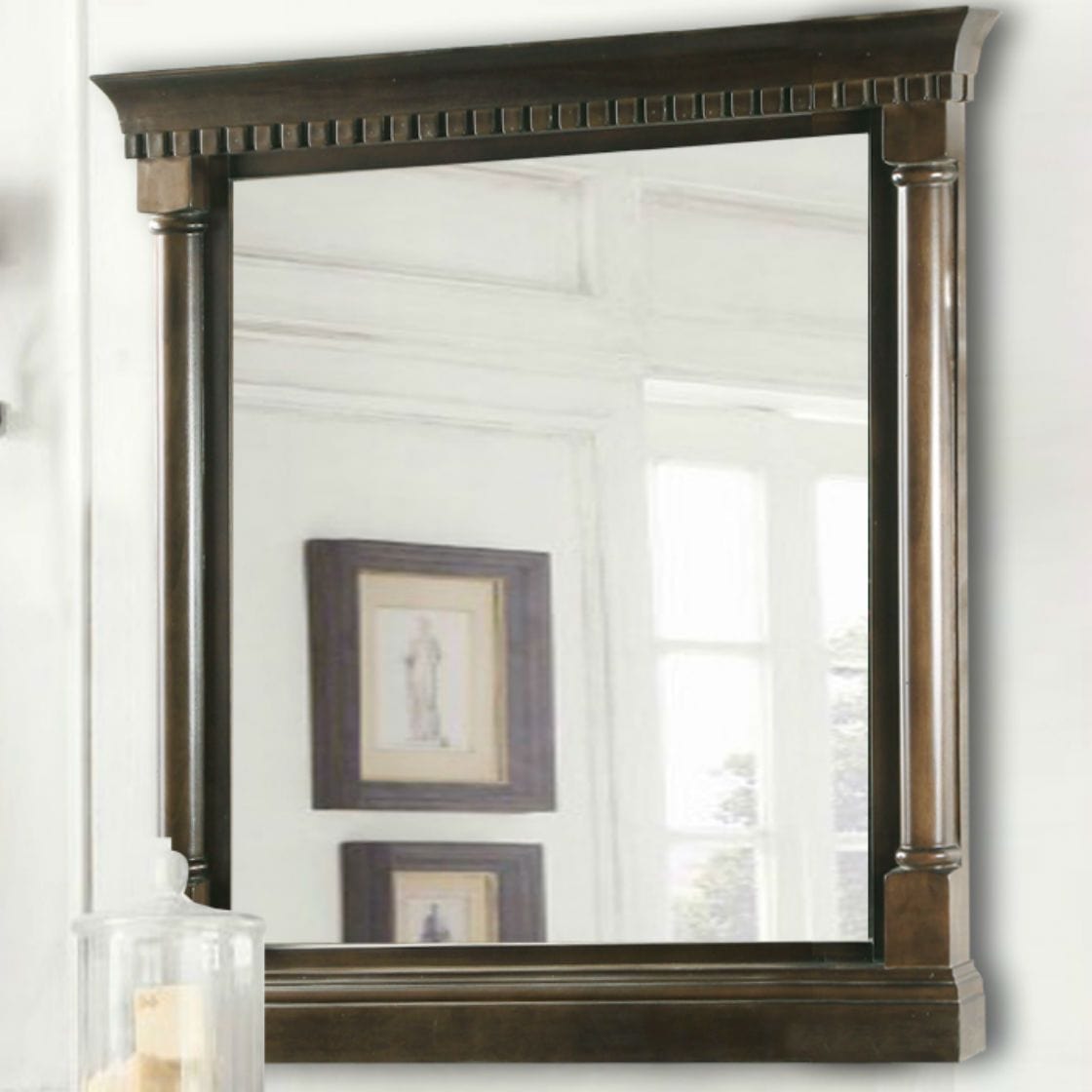 Legion Furniture WLF6036-M-24" Legion Furniture WLF6036-M-24" 24" Mirror with Antique Coffee Finish