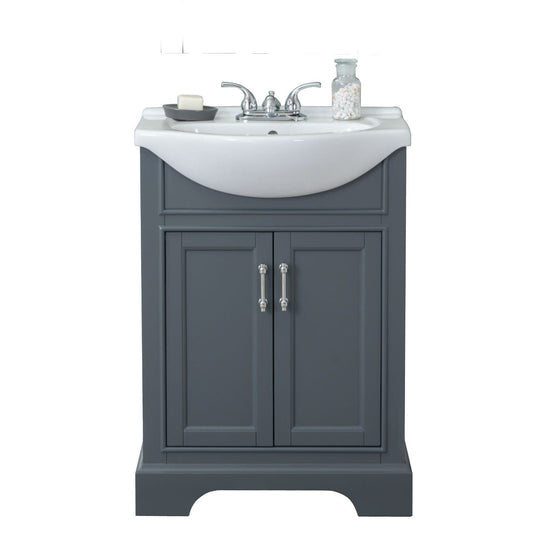 Legion Furniture WLF6046 Legion Furniture WLF6046 24" Gray Sink Vanity, No Faucet