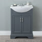 Legion Furniture WLF6046 Legion Furniture WLF6046 24" Gray Sink Vanity, No Faucet