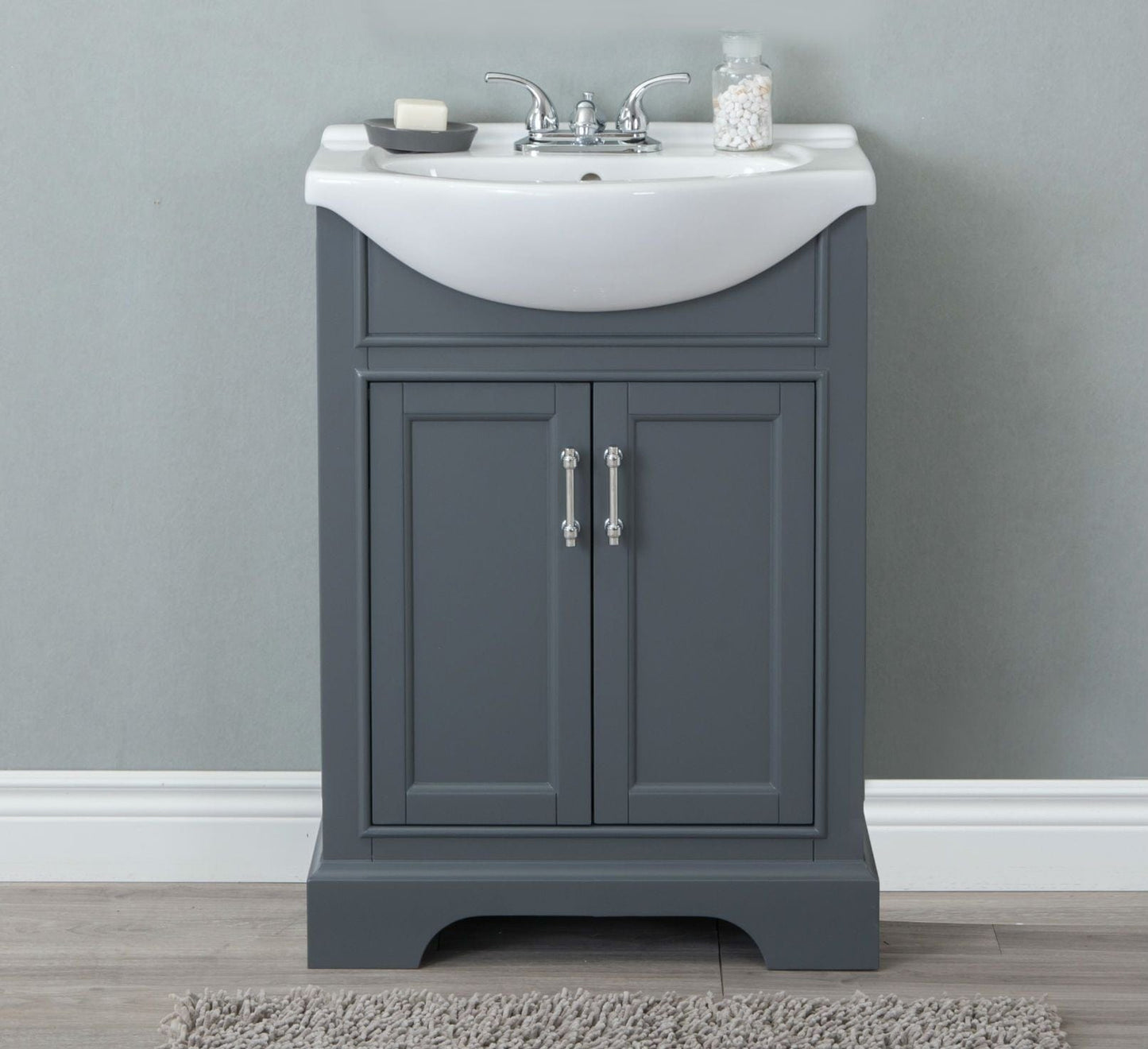 Legion Furniture WLF6046 Legion Furniture WLF6046 24" Gray Sink Vanity, No Faucet