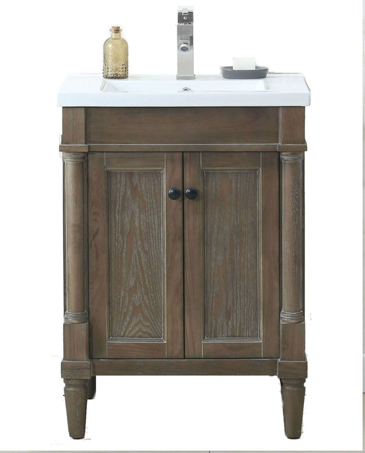 Legion Furniture WLF7021-24 Legion Furniture WLF7021-24 24" Weathered Gray Sink Vanity, No Faucet