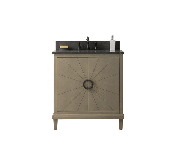 Legion Furniture WLF7040-30-AGO-BS Legion Furniture WLF7040-30-AGO-BS 30 Antique Gray Oak Vanity with Blue Limestone Top