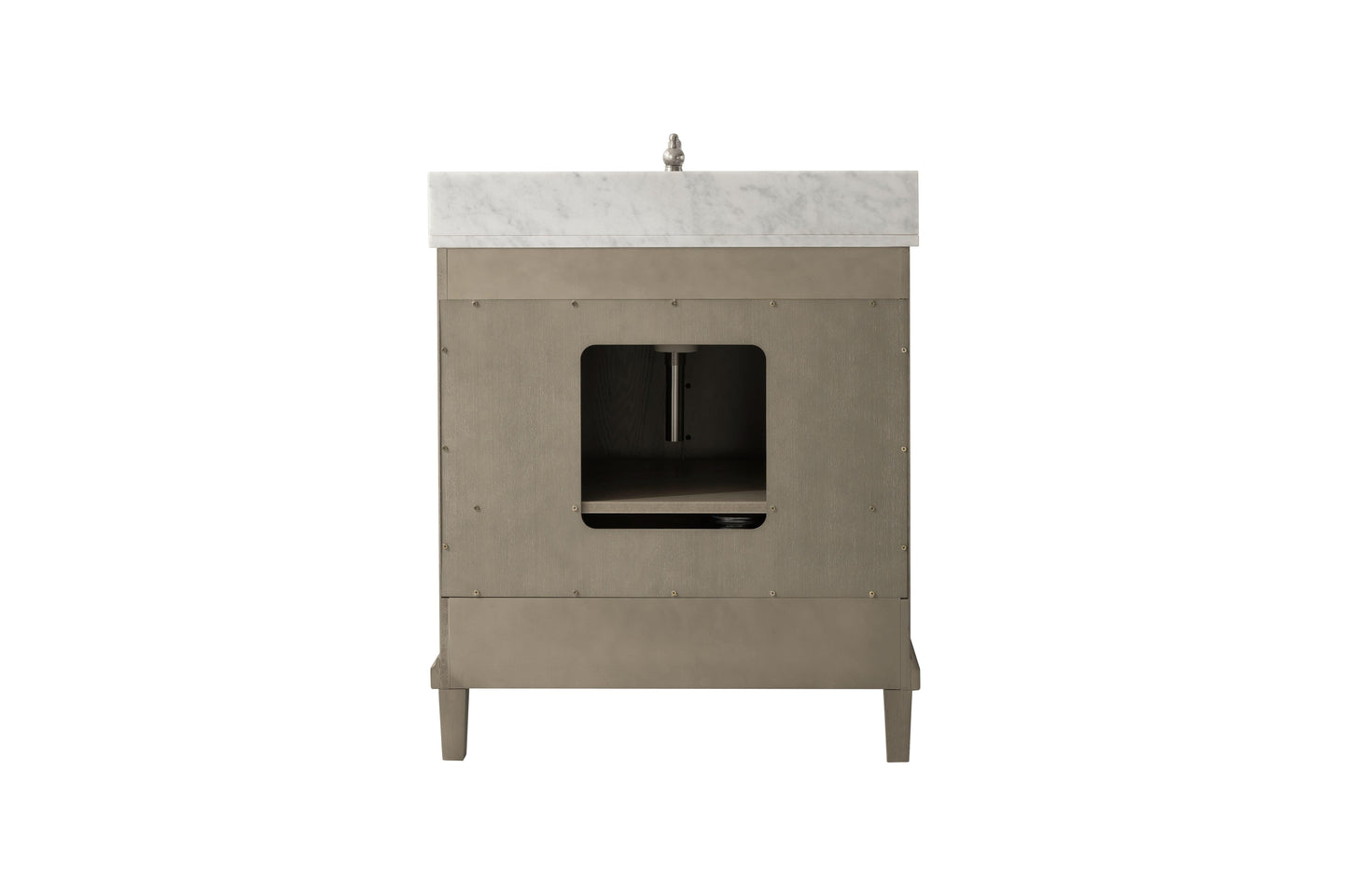 Legion Furniture WLF7040-30-AGO-CW Legion Furniture WLF7040-30-AGO-CW 30" Antique Gray Oak Vanity with Carrara White Top