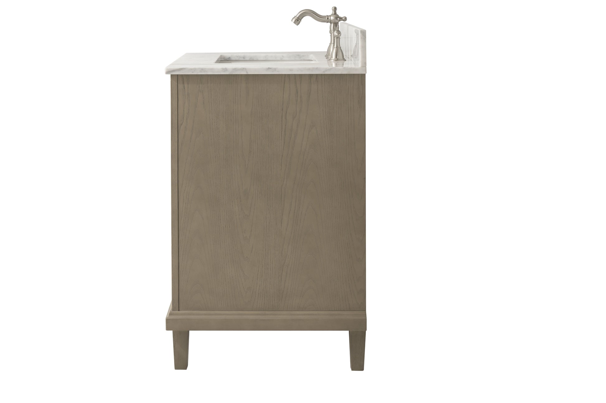 Legion Furniture WLF7040-30-AGO-CW Legion Furniture WLF7040-30-AGO-CW 30" Antique Gray Oak Vanity with Carrara White Top