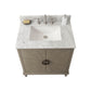 Legion Furniture WLF7040-30-AGO-CW Legion Furniture WLF7040-30-AGO-CW 30" Antique Gray Oak Vanity with Carrara White Top