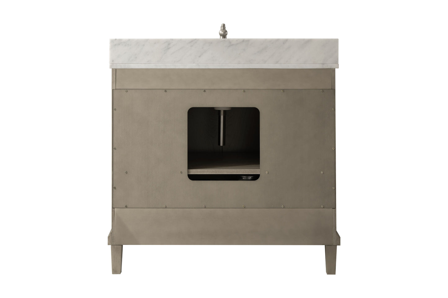 Legion Furniture WLF7040-36-AGO-CW Legion Furniture WLF7040-36-AGO-CW 36" Antique Gray Oak Vanity with Carrara White Top