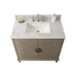 Legion Furniture WLF7040-36-AGO-CW Legion Furniture WLF7040-36-AGO-CW 36" Antique Gray Oak Vanity with Carrara White Top