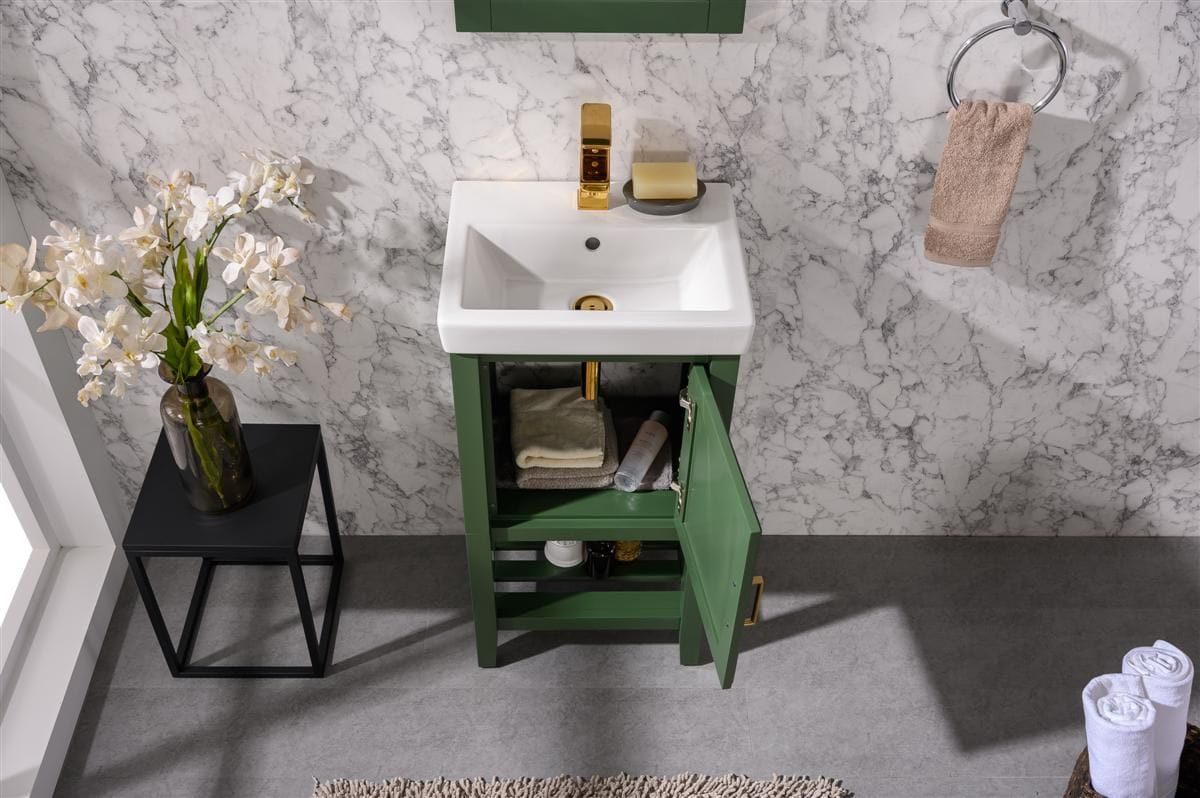 Legion Furniture WLF9018-VG Legion Furniture WLF9018-VG 18" Vogue Green Sink Vanity