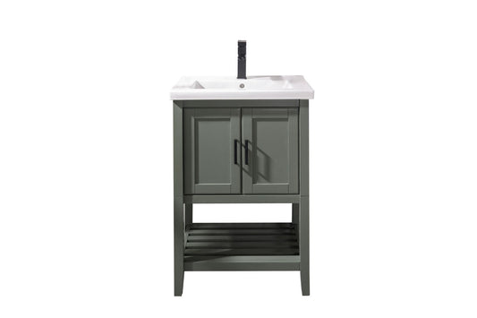 Legion Furniture WLF9024-PG Legion Furniture WLF9024-PG 24" KD Pewter Green Sink Vanity