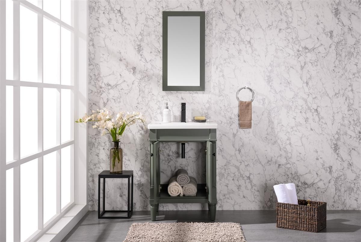 Legion Furniture WLF9224-PG Legion Furniture WLF9224-PG 24" Pewter Green Sink Vanity