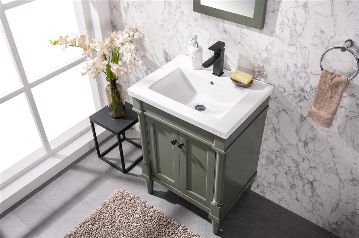 Legion Furniture WLF9224-PG Legion Furniture WLF9224-PG 24" Pewter Green Sink Vanity