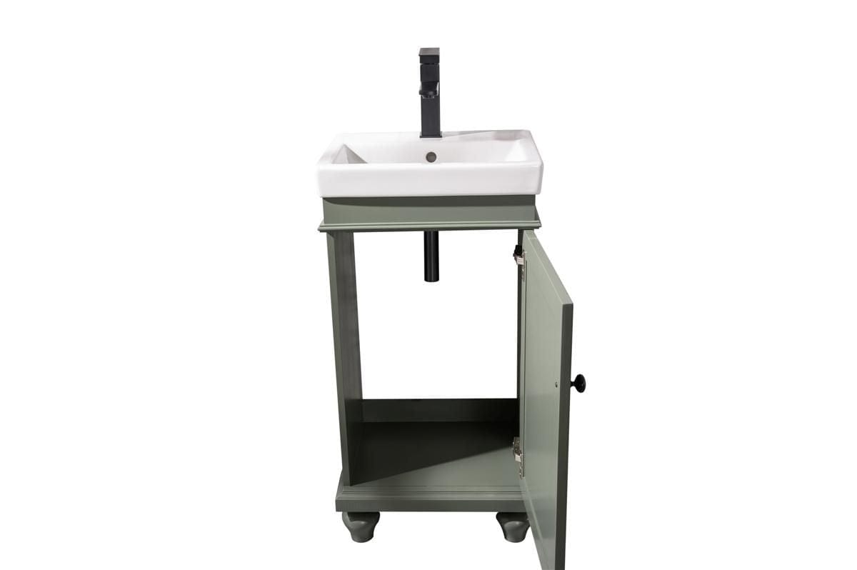 Legion Furniture WLF9318-PG Legion Furniture WLF9318-PG 18" Pewter Green Sink Vanity