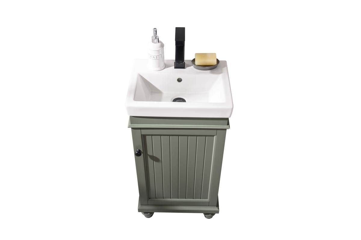 Legion Furniture WLF9318-PG Legion Furniture WLF9318-PG 18" Pewter Green Sink Vanity