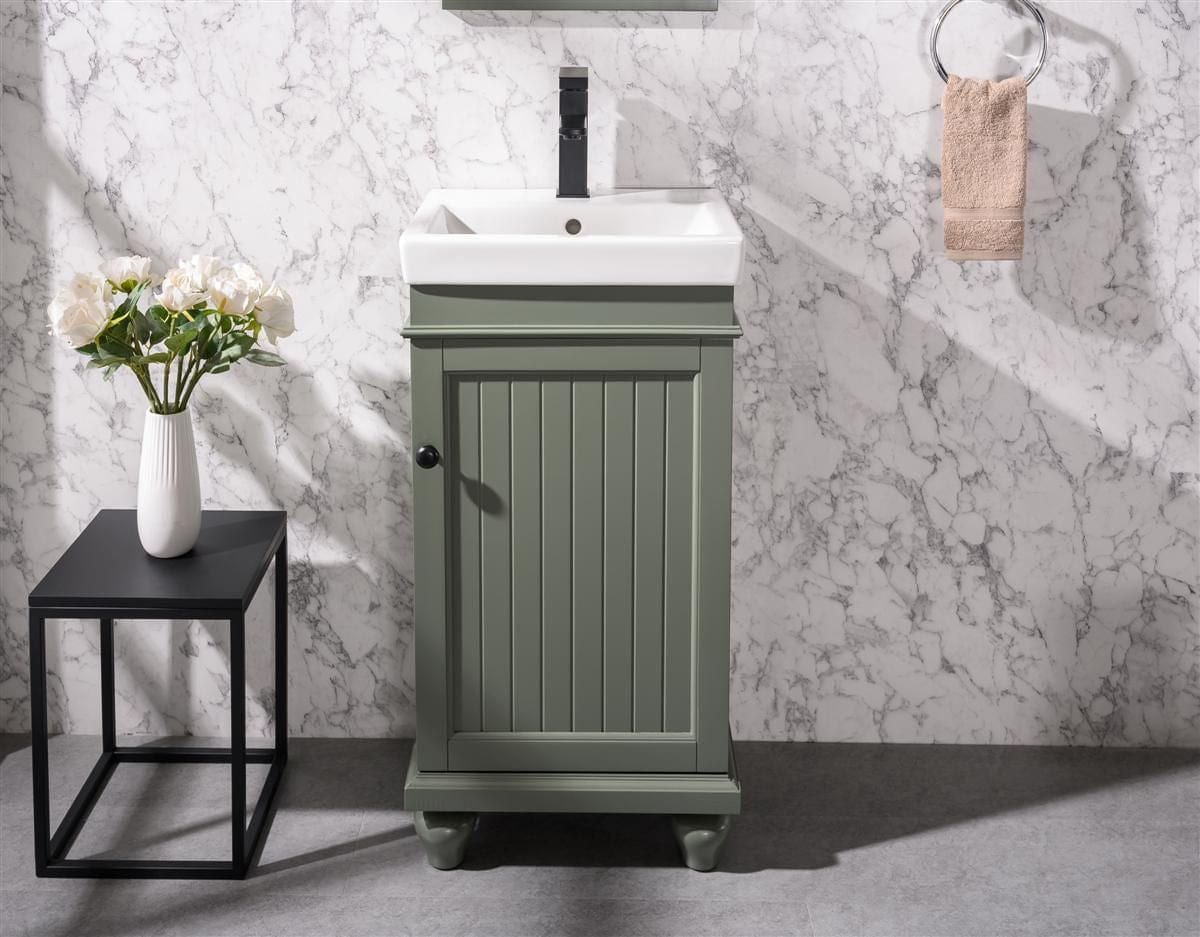 Legion Furniture WLF9318-PG Legion Furniture WLF9318-PG 18" Pewter Green Sink Vanity