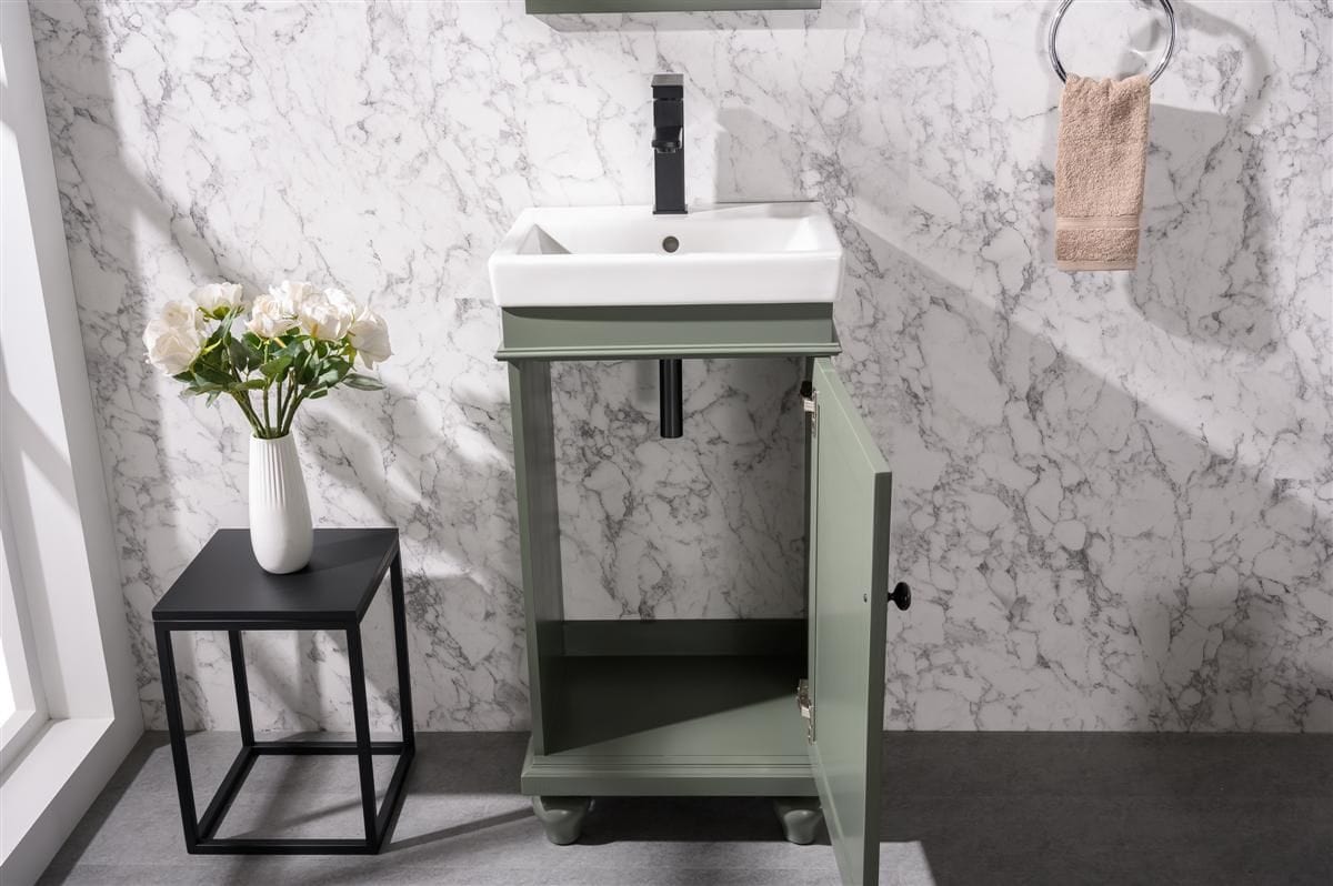 Legion Furniture WLF9318-PG Legion Furniture WLF9318-PG 18" Pewter Green Sink Vanity