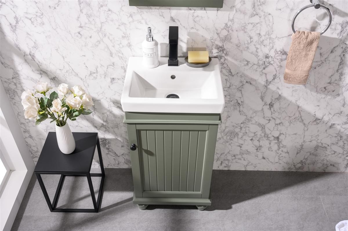 Legion Furniture WLF9318-PG Legion Furniture WLF9318-PG 18" Pewter Green Sink Vanity