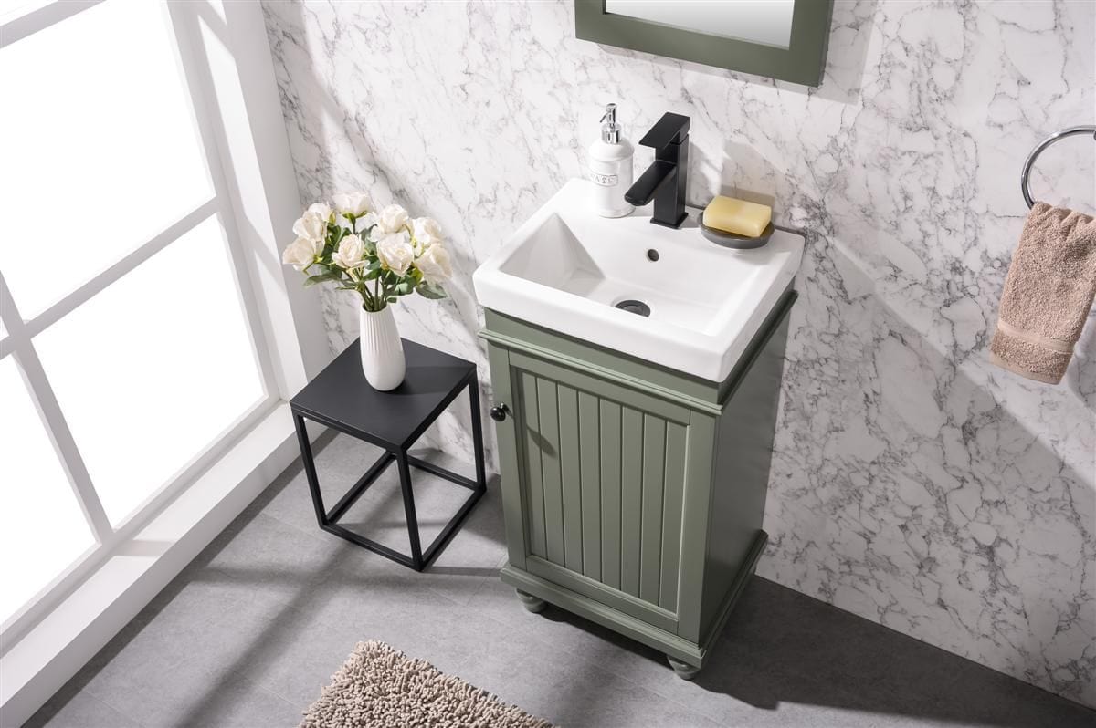 Legion Furniture WLF9318-PG Legion Furniture WLF9318-PG 18" Pewter Green Sink Vanity