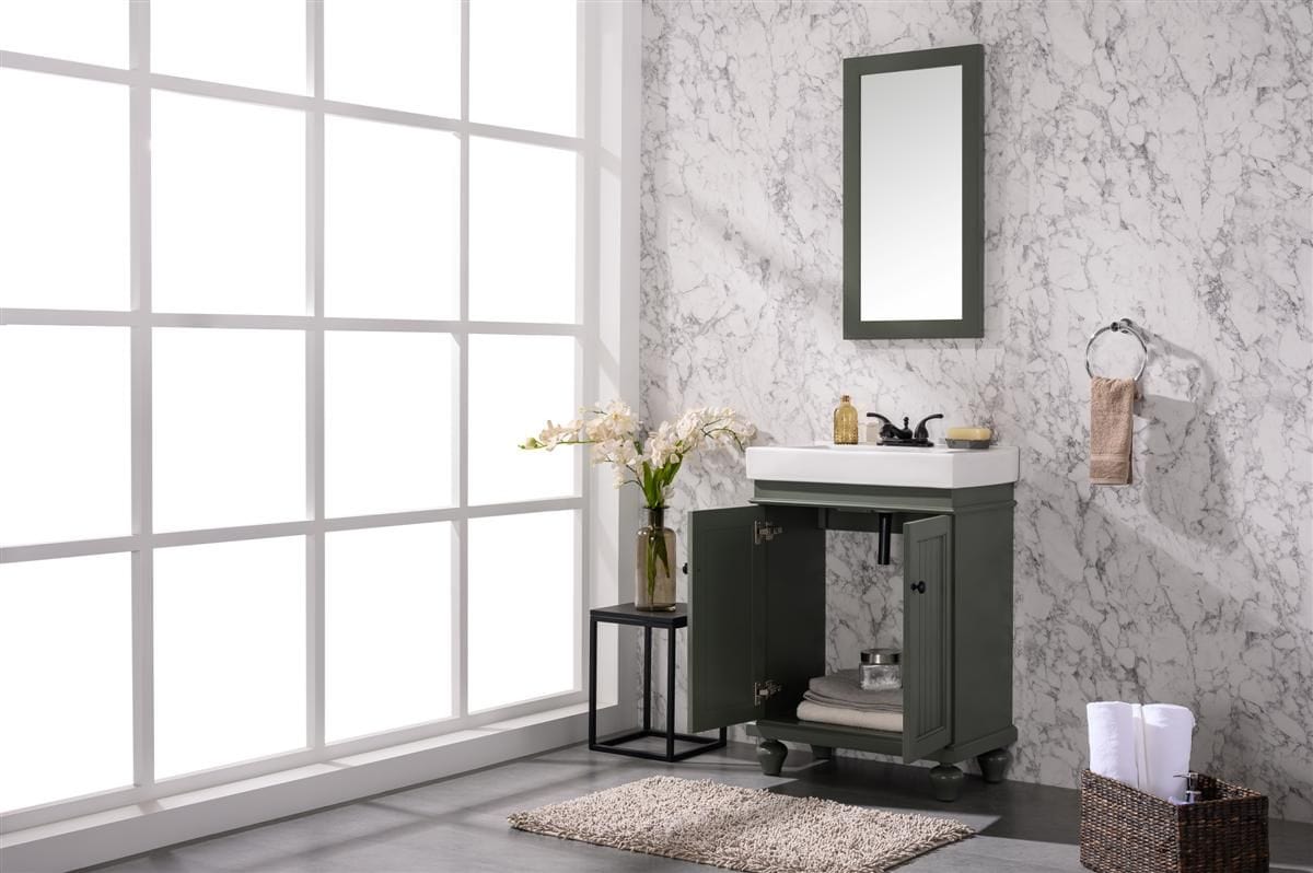 Legion Furniture WLF9324-PG Legion Furniture WLF9324-PG 24" Pewter Green Sink Vanity