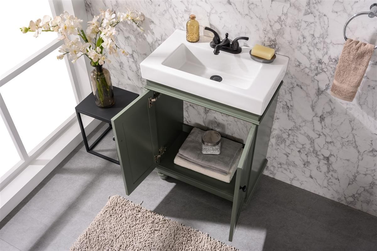 Legion Furniture WLF9324-PG Legion Furniture WLF9324-PG 24" Pewter Green Sink Vanity