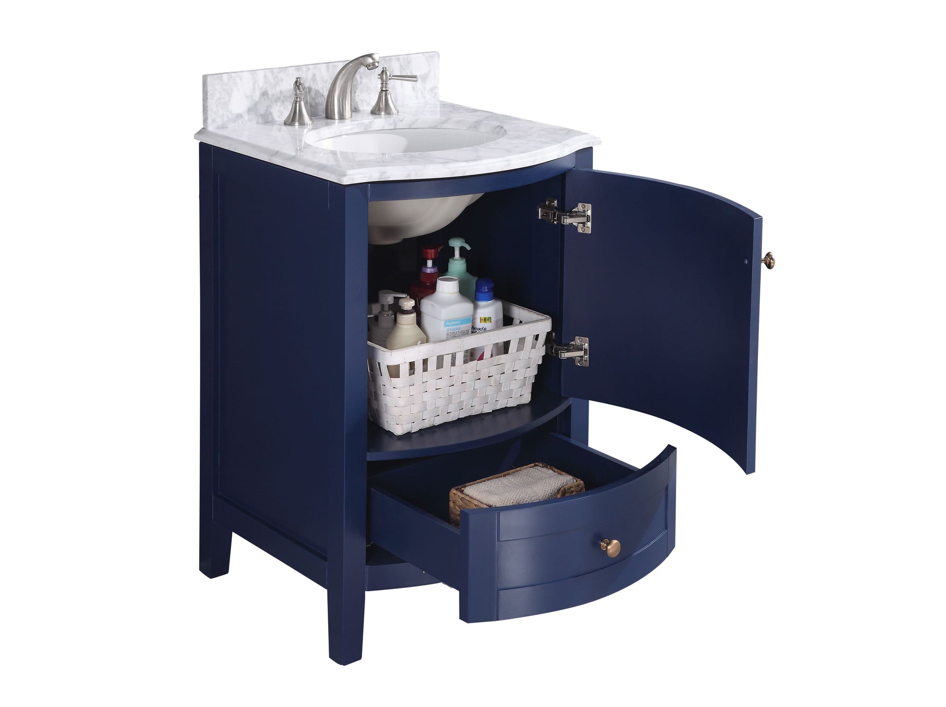 Legion Furniture WT9309-24-B-PVC Legion Furniture WT9309-24-B-PVC 24" Blue Bathroom Vanity without Mirror - PVC