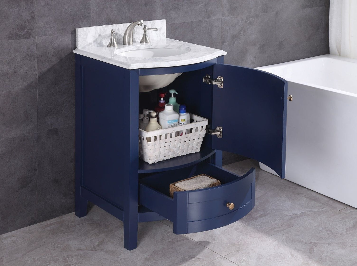 Legion Furniture WT9309-24-B-PVC Legion Furniture WT9309-24-B-PVC 24" Blue Bathroom Vanity without Mirror - PVC