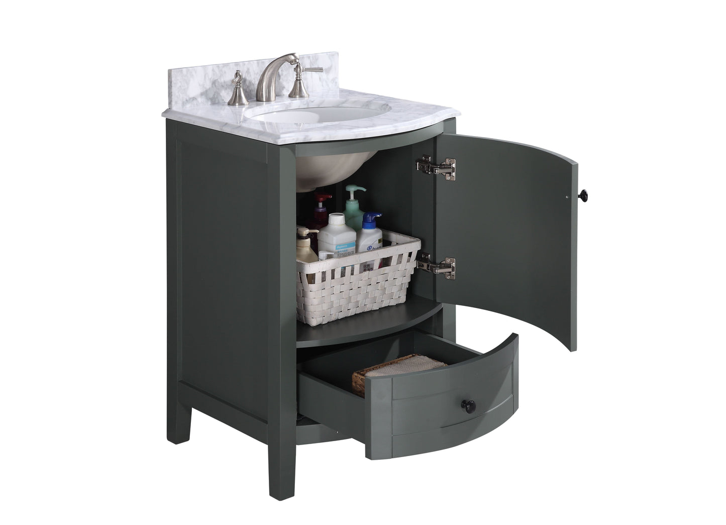 Legion Furniture WT9309-24-PG-PVC Legion Furniture WT9309-24-PG-PVC 24" Pewter Green Bathroom Vanity - PVC