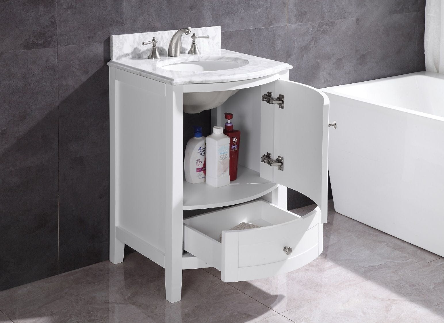 Legion Furniture WT9309-24-W-PVC Legion Furniture WT9309-24-W-PVC 24" White Bathroom Vanity - PVC