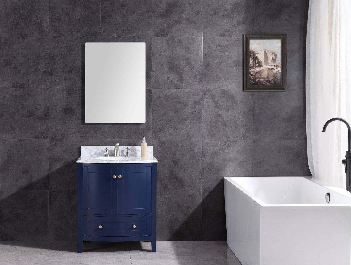 Legion Furniture WT9309-30-B-PVC Legion Furniture WT9309-30-B-PVC 30" Blue Bathroom Vanity - PVC