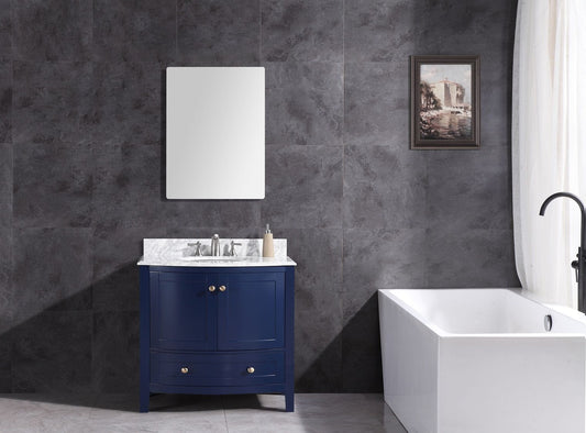 Legion Furniture WT9309-36-B-PVC Legion Furniture WT9309-36-B-PVC 36" Blue Bathroom Vanity - PVC