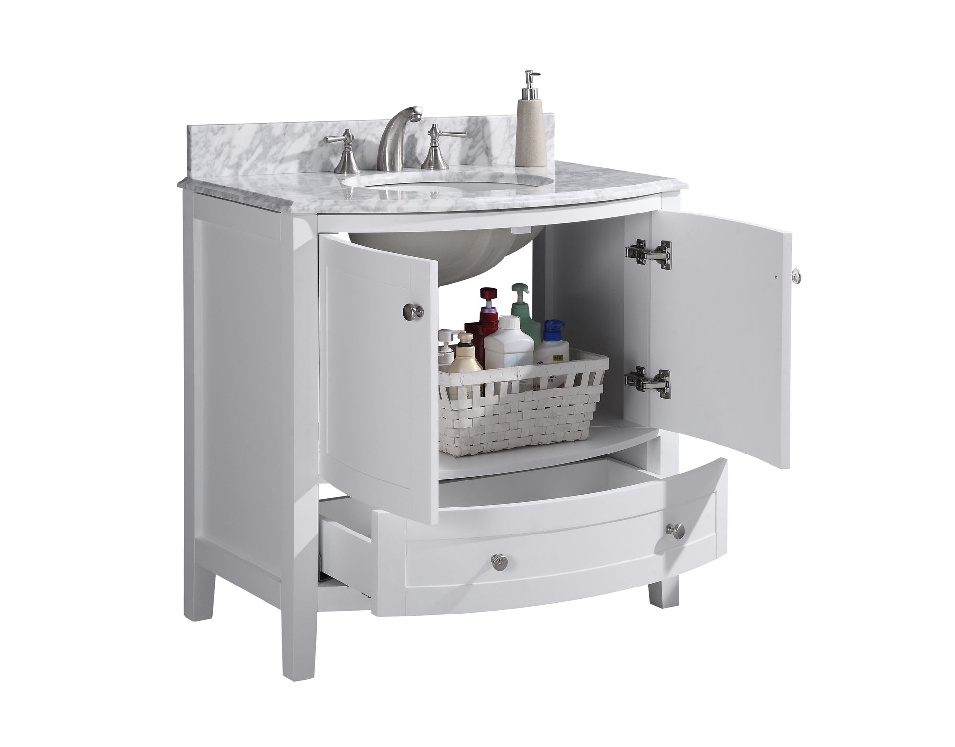 Legion Furniture WT9309-36-W-PVC Legion Furniture WT9309-36-W-PVC 36" White Bathroom Vanity - PVC