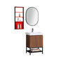 Legion Furniture WT9324-24-PVC Legion Furniture WT9324-24-PVC 24" Bathroom Vanity with Mirror and Side Cabinet - PVC