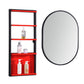 Legion Furniture WT9324-24-PVC Legion Furniture WT9324-24-PVC 24" Bathroom Vanity with Mirror and Side Cabinet - PVC