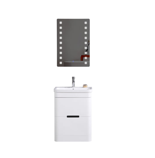 Legion Furniture WT9329-24-PVC Legion Furniture WT9329-24-PVC 24" Bathroom Vanity with LED Mirror - PVC