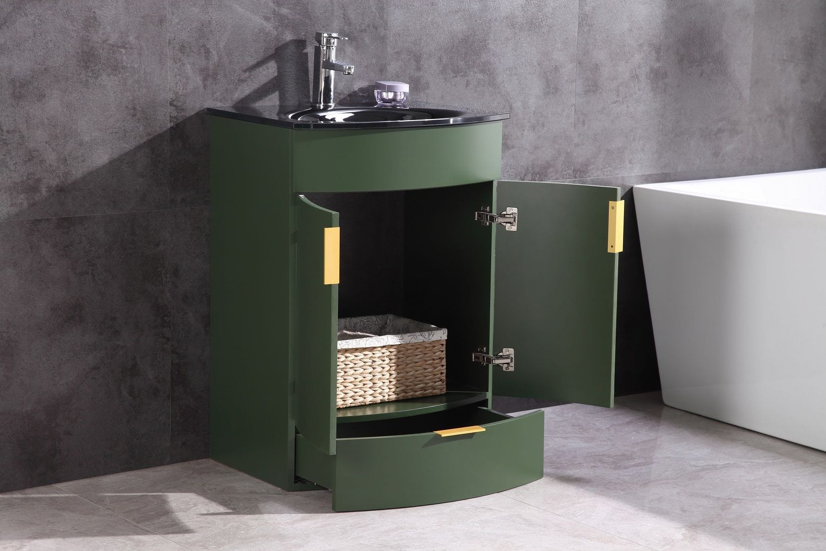 Legion Furniture WTM8130-24-VG-PVC Legion Furniture WTM8130-24-VG-PVC 24" Vogue Green Bathroom Vanity - PVC