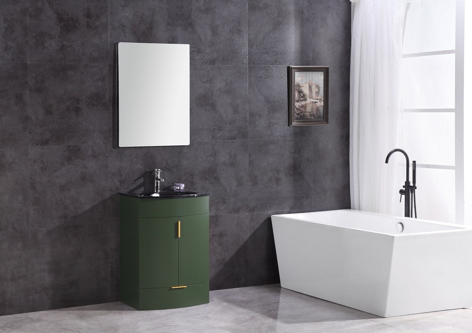 Legion Furniture WTM8130-24-VG-PVC Legion Furniture WTM8130-24-VG-PVC 24" Vogue Green Bathroom Vanity - PVC