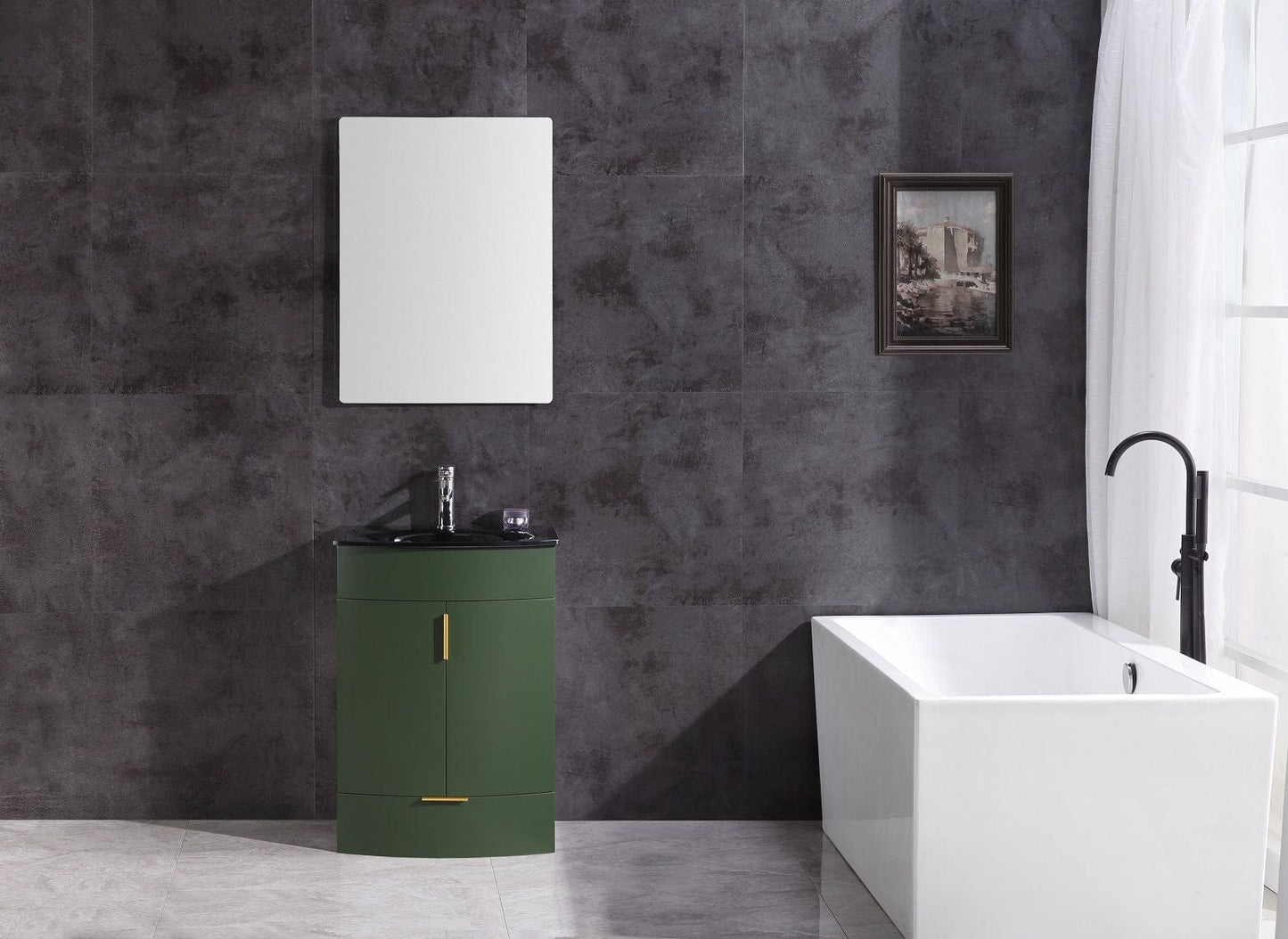 Legion Furniture WTM8130-24-VG-PVC Legion Furniture WTM8130-24-VG-PVC 24" Vogue Green Bathroom Vanity - PVC