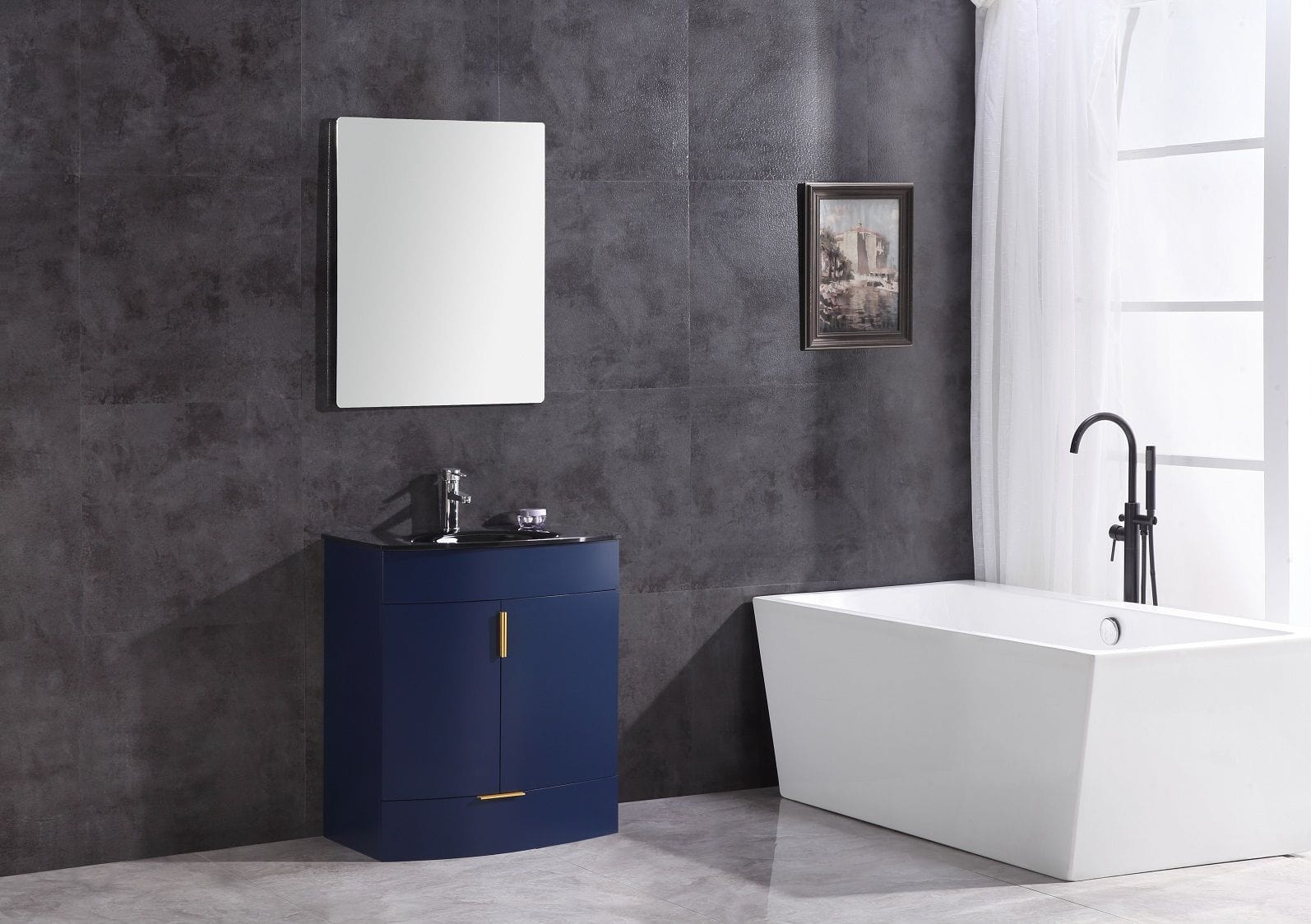 Legion Furniture WTM8130-30-B-PVC Legion Furniture WTM8130-30-B-PVC 30" Blue Bathroom Vanity - PVC