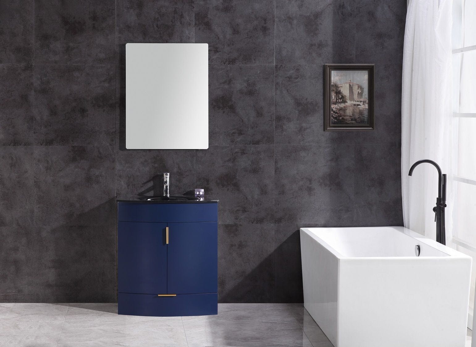 Legion Furniture WTM8130-30-B-PVC Legion Furniture WTM8130-30-B-PVC 30" Blue Bathroom Vanity - PVC