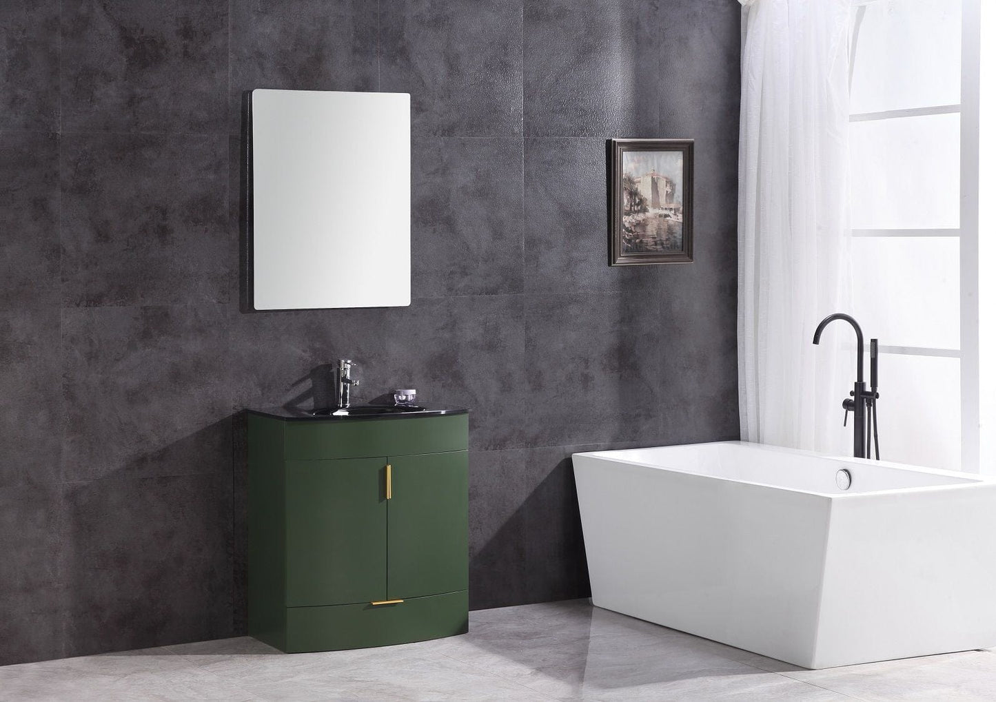 Legion Furniture WTM8130-30-VG-PVC Legion Furniture WTM8130-30-VG-PVC 30" Vogue Green Bathroom Vanity - PVC