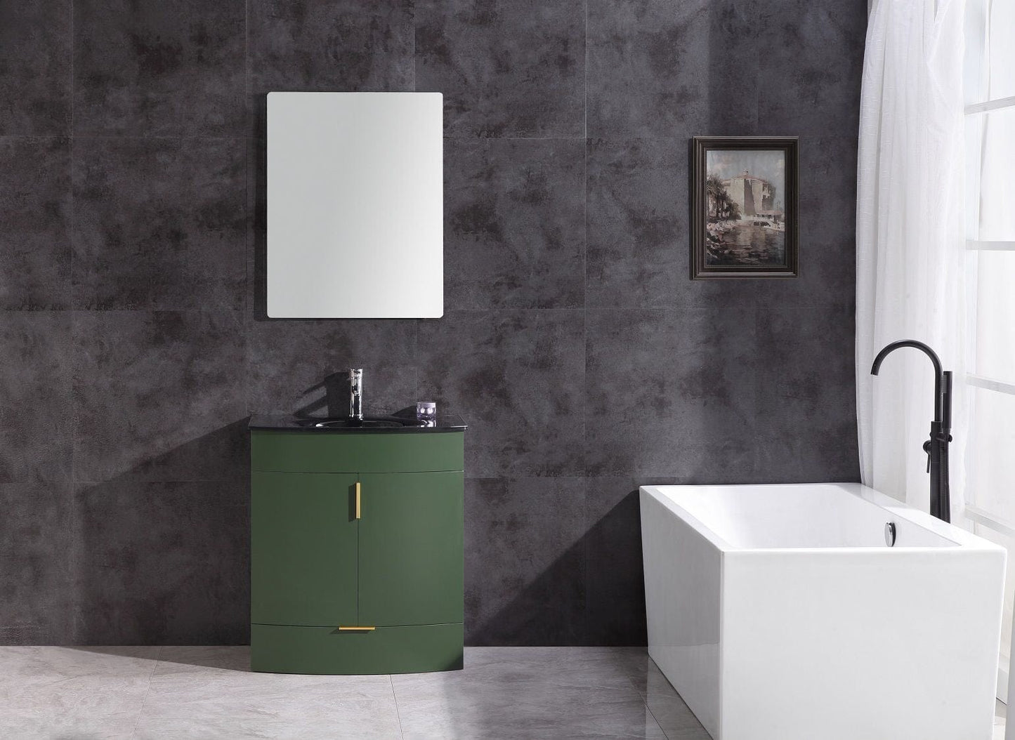 Legion Furniture WTM8130-30-VG-PVC Legion Furniture WTM8130-30-VG-PVC 30" Vogue Green Bathroom Vanity - PVC