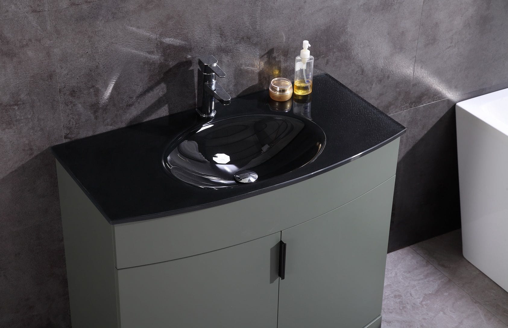 Legion Furniture WTM8130-36-PG-PVC Legion Furniture WTM8130-36-PG-PVC 36" Pewter Green Bathroom Vanity - PVC