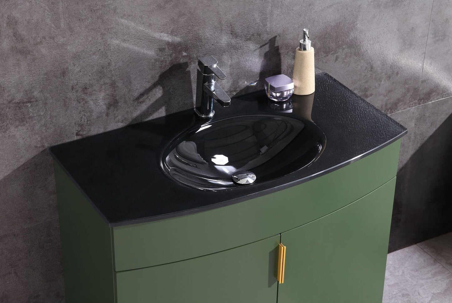 Legion Furniture WTM8130-36-VG-PVC Legion Furniture WTM8130-36-VG-PVC 36" Vogue Green Bathroom Vanity - PVC