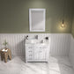 Legion Furniture WV2236-W Legion Furniture WV2236-W 36" White Finish Sink Vanity Cabinet with Carrara White Top