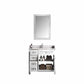 Legion Furniture WV2236-W Legion Furniture WV2236-W 36" White Finish Sink Vanity Cabinet with Carrara White Top