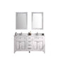 Legion Furniture WV2260-W Legion Furniture WV2260-W 60" White Finish Sink Vanity Cabinet with Carrara White Top